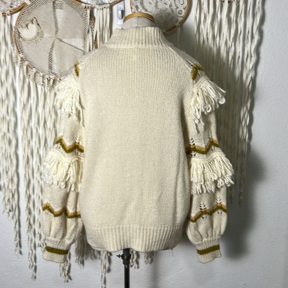 Jen's Pirate Booty NWOT Knit Zip Front Wool Dream Jacket in Snowed In Small - Picture 7 of 13